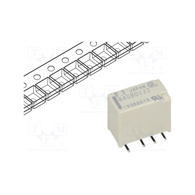 1 pcs x FUJITSU - FTR-B4GB012Z-B05 - Relay: electromagnetic, DPDT, Ucoil: 12VDC, 2A, 0.3A/125VAC, SMT