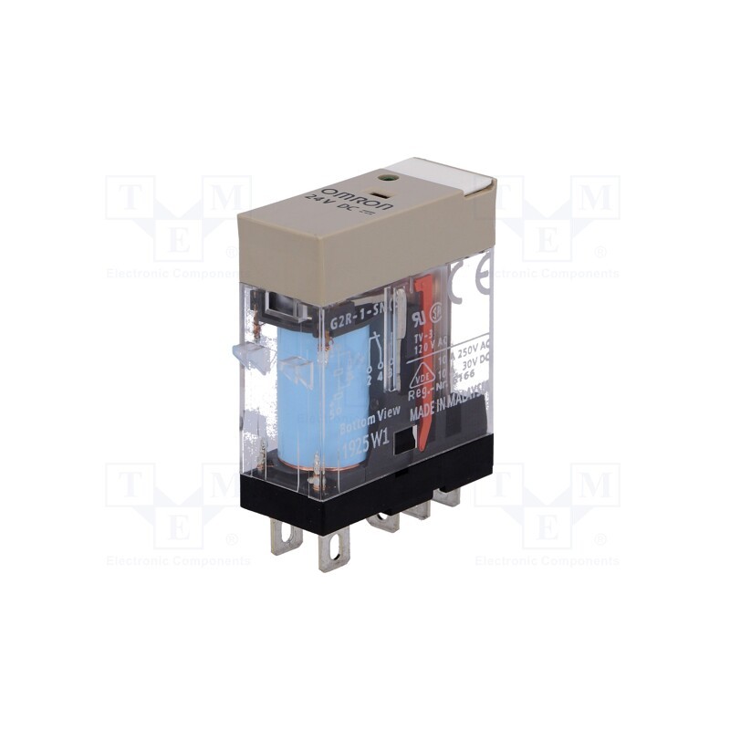 1 pcs x OMRON - G2R-1-SN 24VDC (S) - Relay: electromagnetic, SPDT, Ucoil: 24VDC, Icontacts max: 10A