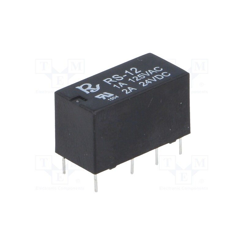 1 pcs x Recoy/RAYEX ELECTRONICS - RS-12 - Relay: electromagnetic, DPDT, Ucoil: 12VDC, Icontacts max: 2A, PCB