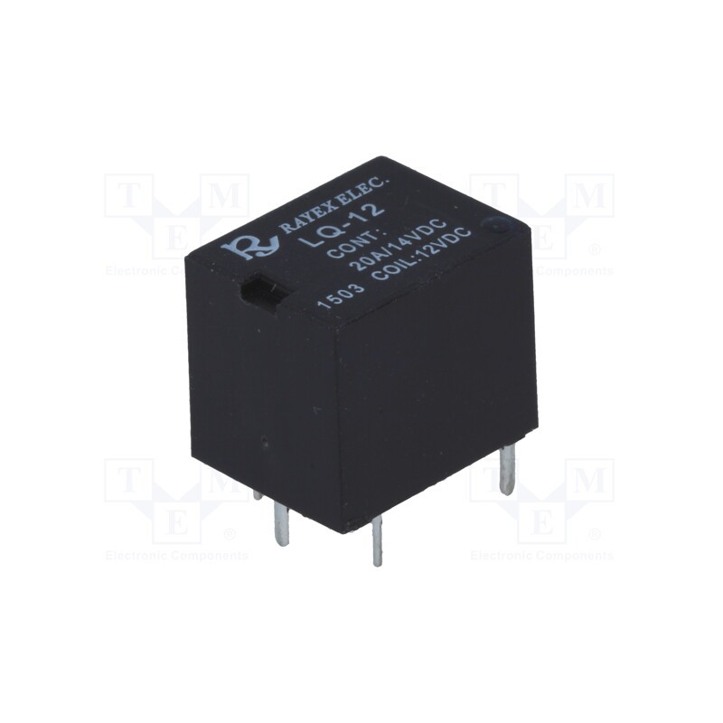 1 pcs x Recoy/RAYEX ELECTRONICS - LQ-12 - Relay: electromagnetic, SPDT, Ucoil: 12VDC, 20A, automotive, PCB
