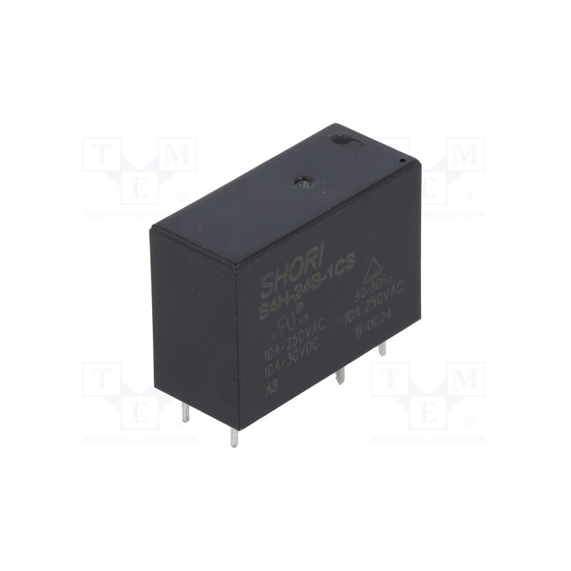 1 pcs x SHORI ELECTRIC - S4H-24B-1C-F - Relay: electromagnetic, SPDT, Ucoil: 24VDC, Icontacts max: 10A