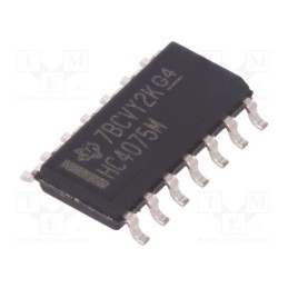3 pcs x TEXAS INSTRUMENTS - CD74HC4075M - IC: digital, OR, Ch: 3, IN: 3, SMD, SO14, 2÷6VDC, HC