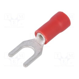 10 pcs x NINIGI - ST-091/R - Tip: fork, M4, Ø: 4.3mm, 0.5÷1mm2, crimped, for cable, insulated, red