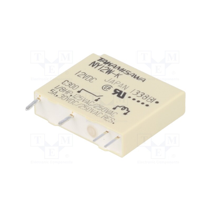 1 pcs x FUJITSU - NY-12W-K - Relay: electromagnetic, SPST-NO, Ucoil: 12VDC, 5A, 5A/250VAC, PCB