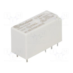 1 pcs x FINDER - 41.52.9.024.0010 - Relay: electromagnetic, DPDT, Ucoil: 24VDC, 15A, 8A/250VAC, PCB
