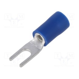 10 pcs x NINIGI - ST-090/B - Tip: fork, M3, Ø: 3.2mm, 1.5÷2.5mm2, crimped, for cable, insulated