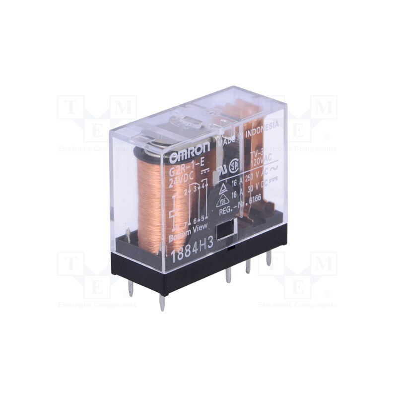 1 pcs x OMRON OCB - G2R-1-E 24VDC - Relay: electromagnetic, SPDT, Ucoil: 24VDC, Icontacts max: 16A