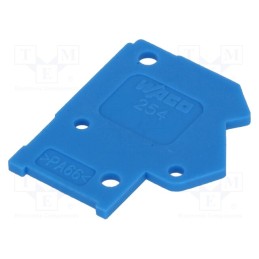 10 pcs x WAGO - 254-400 - End plate, H: 15.7mm, blue, Features: assembling possibility, 254
