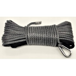 Synthetic rope for quad bike, 15 meters, 5 mm, gray
