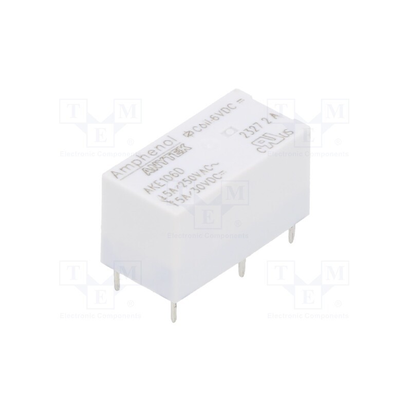 1 pcs x AMPHENOL ANYTEK - AKE106D00G - Relay: electromagnetic, SPDT, Ucoil: 6VDC, 5A, 5A/250VAC, 5A/30VDC