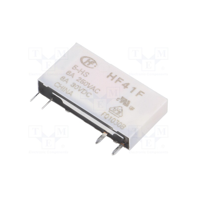 1 pcs x HONGFA RELAY - HF41F/5-HS - Relay: electromagnetic, SPST-NO, Ucoil: 5VDC, 6A, 6A/250VAC, PCB