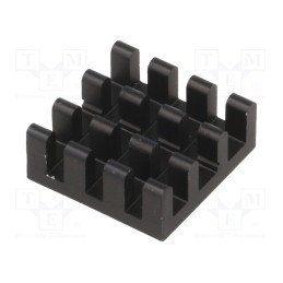 1 pcs x FISCHER ELEKTRONIK - ICK BGA 15 X 15 X 6 - Heatsink: extruded, black, L: 15mm, W: 15mm, H: 6mm, aluminium