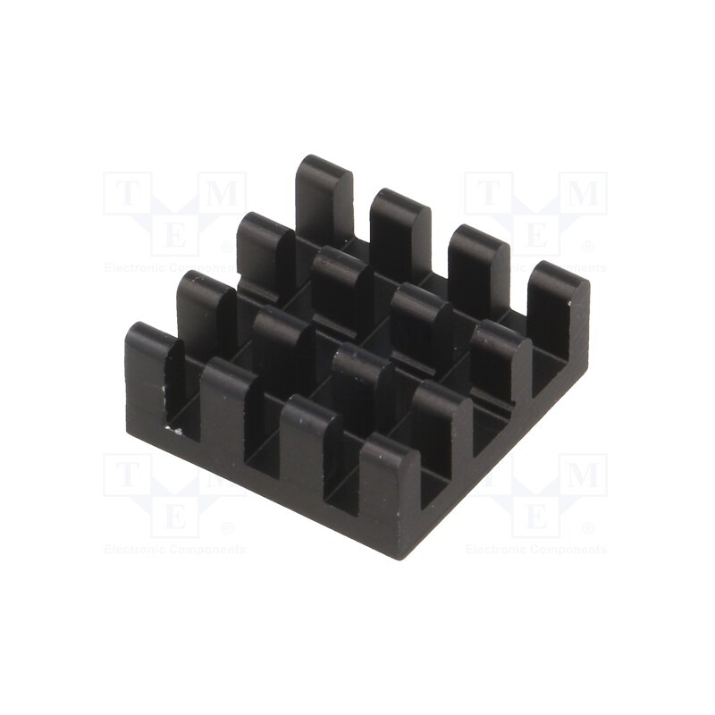 1 pcs x FISCHER ELEKTRONIK - ICK BGA 15 X 15 X 6 - Heatsink: extruded, black, L: 15mm, W: 15mm, H: 6mm, aluminium