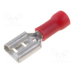 10 pcs x NINIGI - ST-005/R - Terminal: flat, 6.3mm, 0.8mm, female, 0.5÷1mm2, crimped, for cable