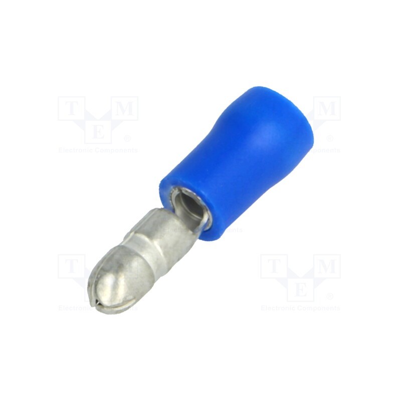 10 pcs x BM GROUP - BM 00234 - Terminal: round, male, Ø: 4mm, 1.5÷2.5mm2, crimped, for cable, blue