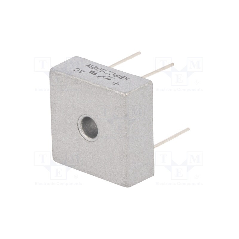 1 pcs x YANGJIE TECHNOLOGY - KBPC2502W - Bridge rectifier: single-phase, Urmax: 200V, If: 25A, Ifsm: 400A
