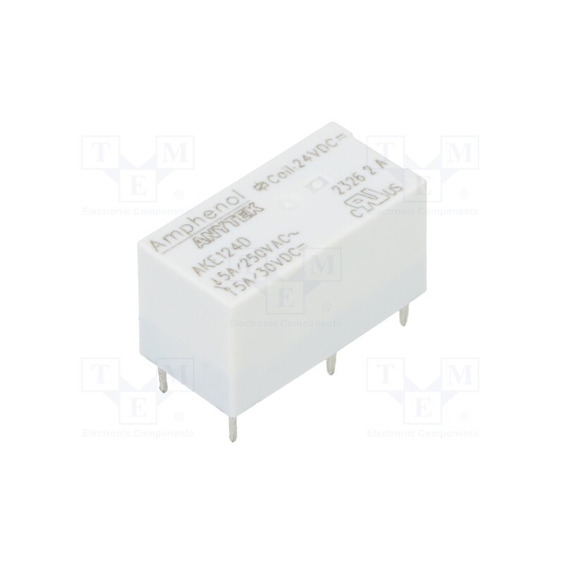 1 pcs x AMPHENOL ANYTEK - AKE124D00G - Relay: electromagnetic, SPDT, Ucoil: 24VDC, 5A, 5A/250VAC, 5A/30VDC