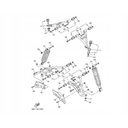 Cover front left swing arm Yamaha Grizzly 550 700 3b4 23133 00