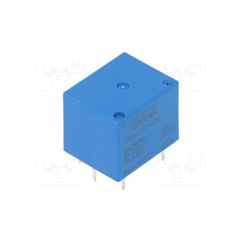 1 pcs x AMPHENOL ANYTEK - AWHSH124DM00G - Relay: electromagnetic, SPST-NO, Ucoil: 24VDC, 15A, 12A/250VAC