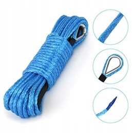 Strong synthetic rope for a winch, 5mm 15m 2500