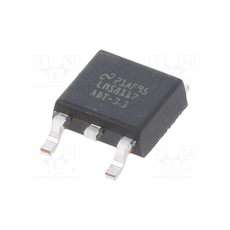 1 pcs x TEXAS INSTRUMENTS - LMS8117ADT-3.3/NOPB - IC: voltage regulator, LDO,fixed, 3.3V, 1A, TO252, SMD, , ±3%