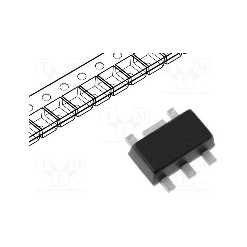 1 pcs x DIODES INCORPORATED - PAM2861CBR - IC: driver, DC/DC converter,LED driver, 1A, SOT89-5, Ch: 1, 6÷40V