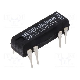 1 pcs x MEDER - DIP12-1A72-11L - Relay: reed switch, SPST-NO, Ucoil: 12VDC, 500mA, max.200VDC, 144mW