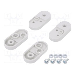 1 set x KRADEX - ZWM20 ABS - Set of clips, Kit: 4 holders,nut M4 x4,screw M4 x4