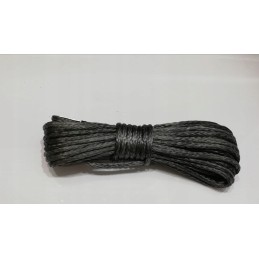 Synthetic rope for a winch, 5mm, 15m, gray
