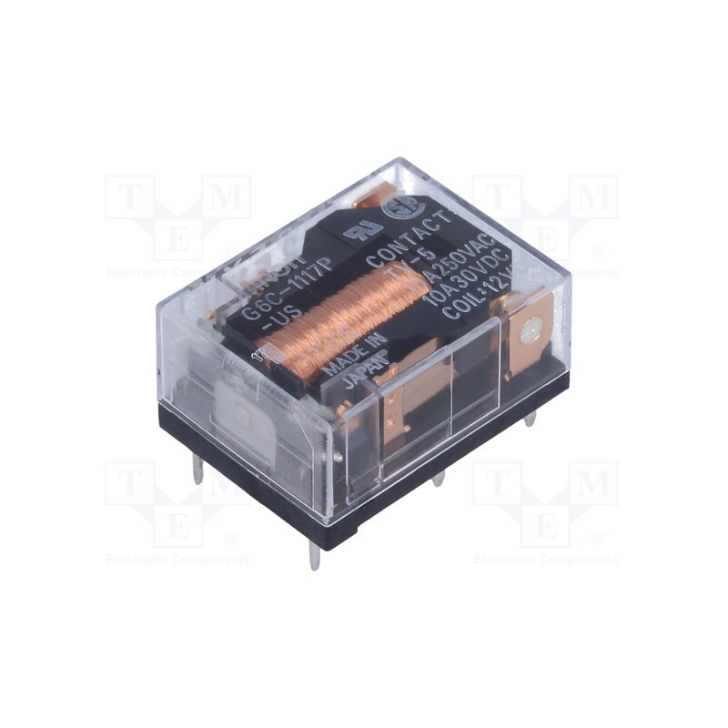 1 pcs x OMRON OCB - G6C-1117P-US 12VDC - Relay: electromagnetic, SPST-NO, Ucoil: 12VDC, Icontacts max: 10A