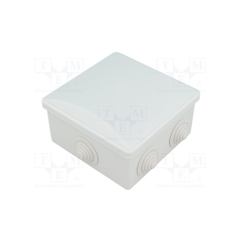 1 pcs x PAWBOL - S-BOX 036O - Enclosure: junction box, X: 80mm, Y: 80mm, Z: 40mm, ABS,polystyrene