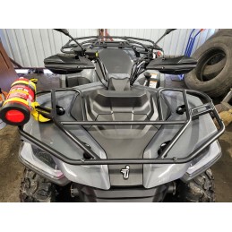 Handbars, hand guards, quad atv, black carbon with screws