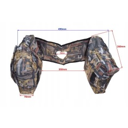 Textile bag for the tank of a quad ATV camouflage