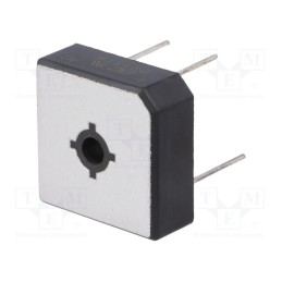 1 pcs x DC COMPONENTS - BR151W - Bridge rectifier: single-phase, Urmax: 100V, If: 15A, Ifsm: 300A