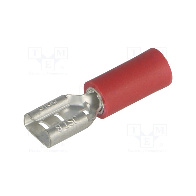 10 pcs x JST - VDADF1.25-187A-8 RD (S)(LF) K - Terminal: flat, 4.8mm, 0.8mm, female, 0.5÷1.5mm2, crimped, red