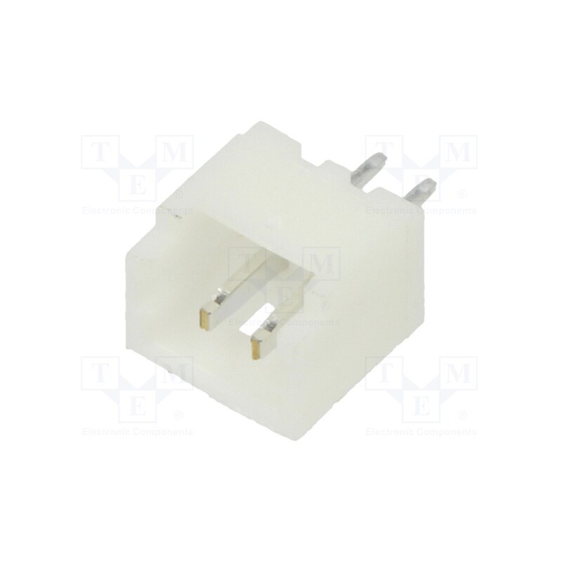 10 pcs x ADAM TECH - 125SH-B-02-TS - Socket, wire-board, male, 1.25mm, PIN: 2, THT, 125V, 1A, tinned