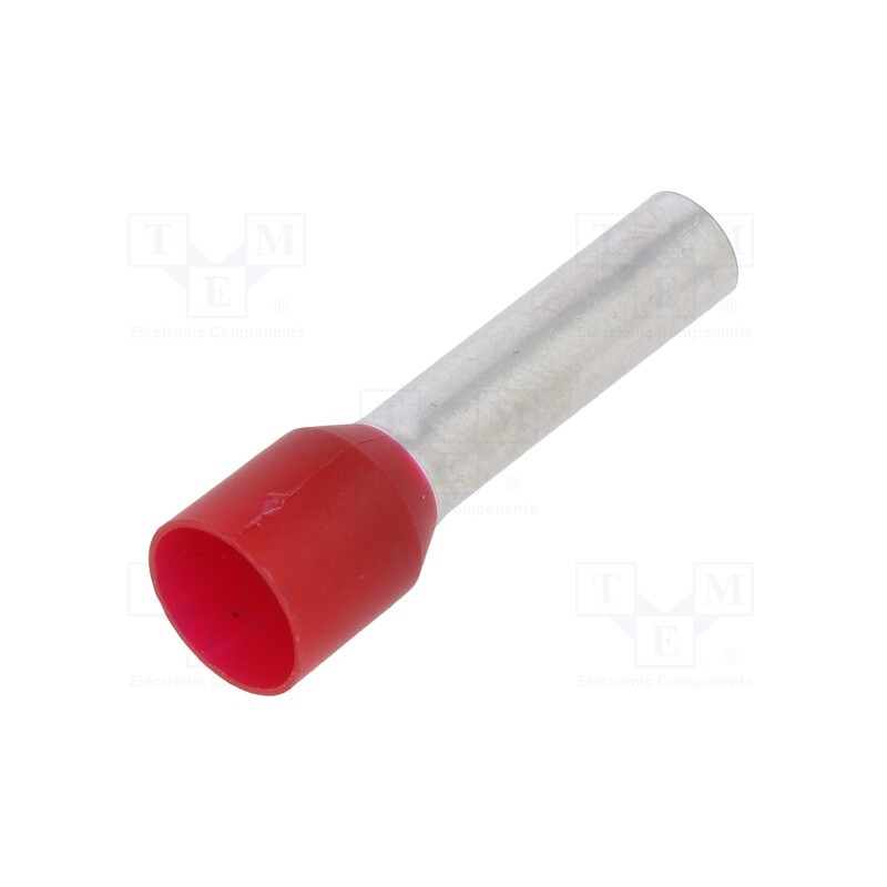 10 pcs x WEIDMu00dcLLER - 9019250000 H10,0/28D R - Tip: bootlace ferrule, insulated, copper, 10mm2, 18mm, tinned, red