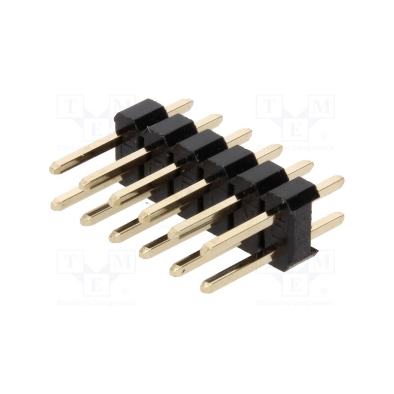 10 pcs x CONNFLY - DS1021-2*6SF11-B - Pin header, pin strips, male, PIN: 12, straight, 2.54mm, THT, 2x6
