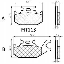 Makland mt113 pads bombardier suzuki yamaha