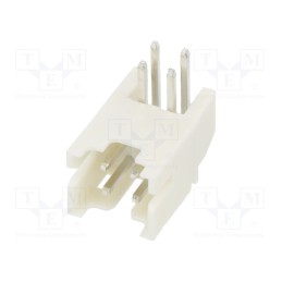 10 pcs x ADAM TECH - 2SHD-C-04-TR - Socket, wire-board, male, 2mm, PIN: 4, THT, 100V, 2A, angled