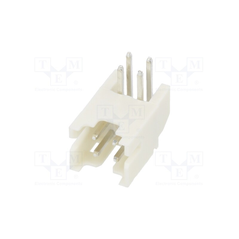 10 pcs x ADAM TECH - 2SHD-C-04-TR - Socket, wire-board, male, 2mm, PIN: 4, THT, 100V, 2A, angled