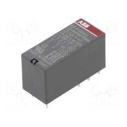 1 pcs x ABB - 1SVR405601R2000 - Relay: electromagnetic, DPDT, Ucoil: 120VAC, 8A, max.250VAC, PCB