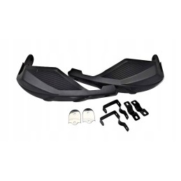 Handbars, hand guards, quad atv, black carbon