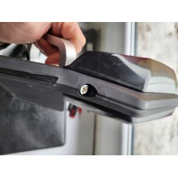 Handbars, hand guards, quad atv, black carbon