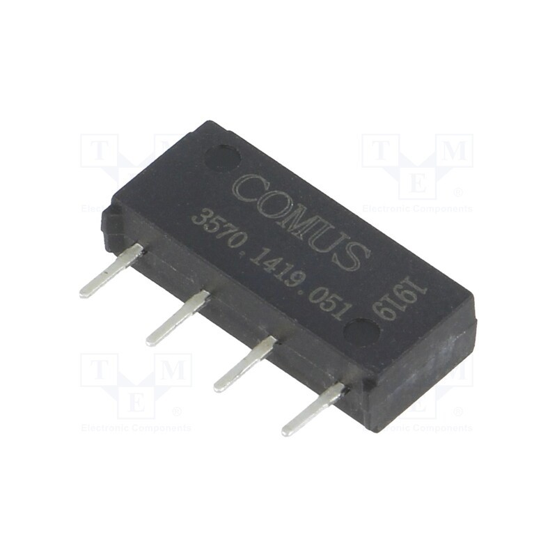 1 pcs x COMUS - 3570.1419.051 - Relay: reed switch, SPST-NO, Ucoil: 5VDC, 500mA, max.200VDC, 10W