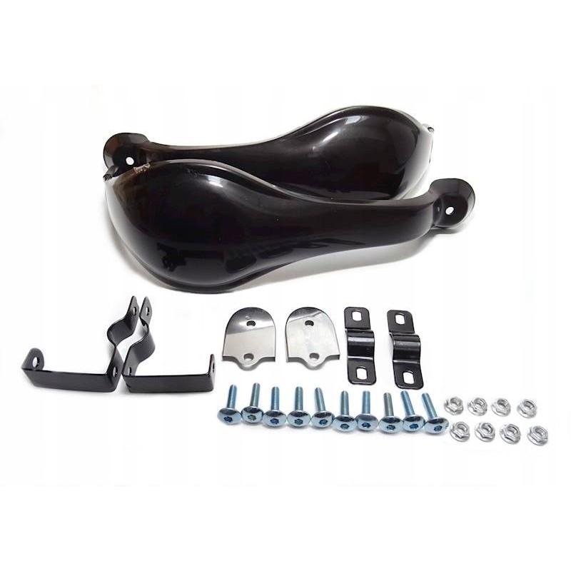 Handbars hand guards quad atv cross black set