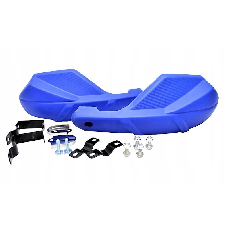 Handbars, hand guards, quad atv, blue