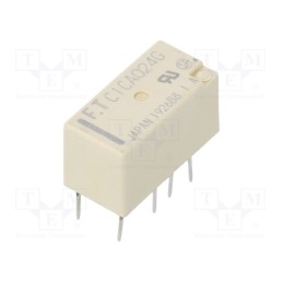 1 pcs x FUJITSU - FTR-C1CA024G - Relay: electromagnetic, DPDT, Ucoil: 24VDC, 2A, 0.3A/125VAC, THT