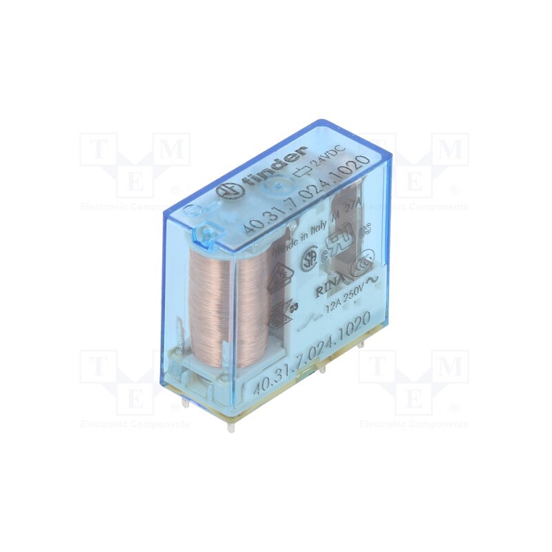 1 pcs x FINDER - 40.31.7.024.1020 - Relay: electromagnetic, SPDT, Ucoil: 24VDC, Icontacts max: 20A