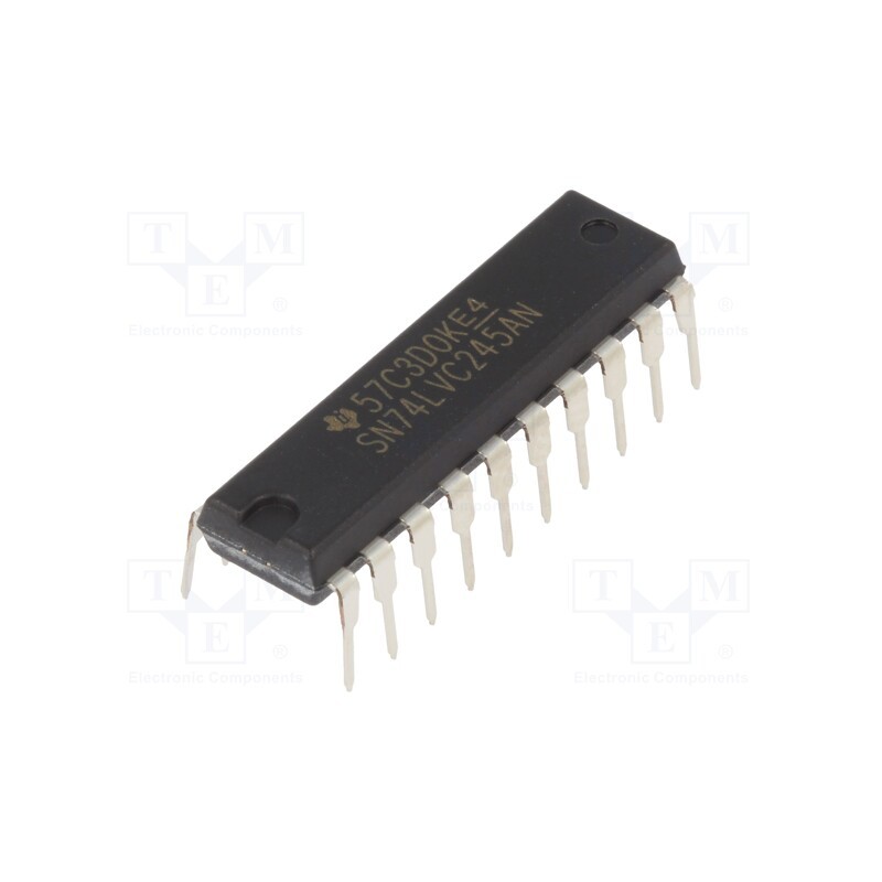 3 pcs x TEXAS INSTRUMENTS - SN74LVC245AN - IC: digital, bus transceiver, Ch: 8, THT, DIP20, 1.65÷3.6VDC,